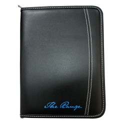 branded Contrast A5 Zippered Compendium, from our range of promotional Non Leather Compendiums