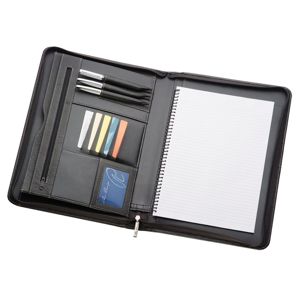 branded The Millennium Full Grain A4 Leather Compendium, from our range of promotional Leather Compendiums