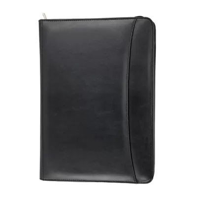 branded The Manhattan A4 Imitation Leather Zip Compendium, from our range of promotional Non Leather Compendiums