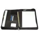 branded The Manhattan A4 Imitation Leather Zip Compendium, from our range of promotional Non Leather Compendiums