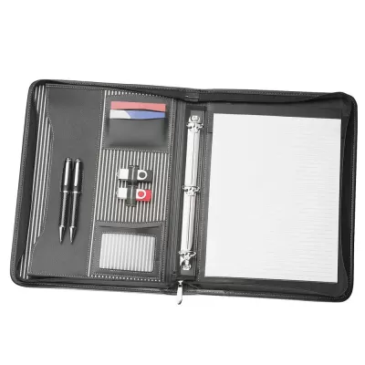 branded The York A4 Compendium in Imitation Leather, from our range of promotional Non Leather Compendiums