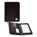 branded A5 Zippered Compendium with Metal Badge, from our range of promotional Ring Binder Compendiums