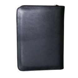 branded A5 Zippered Compendium with Metal Badge, from our range of promotional Ring Binder Compendiums