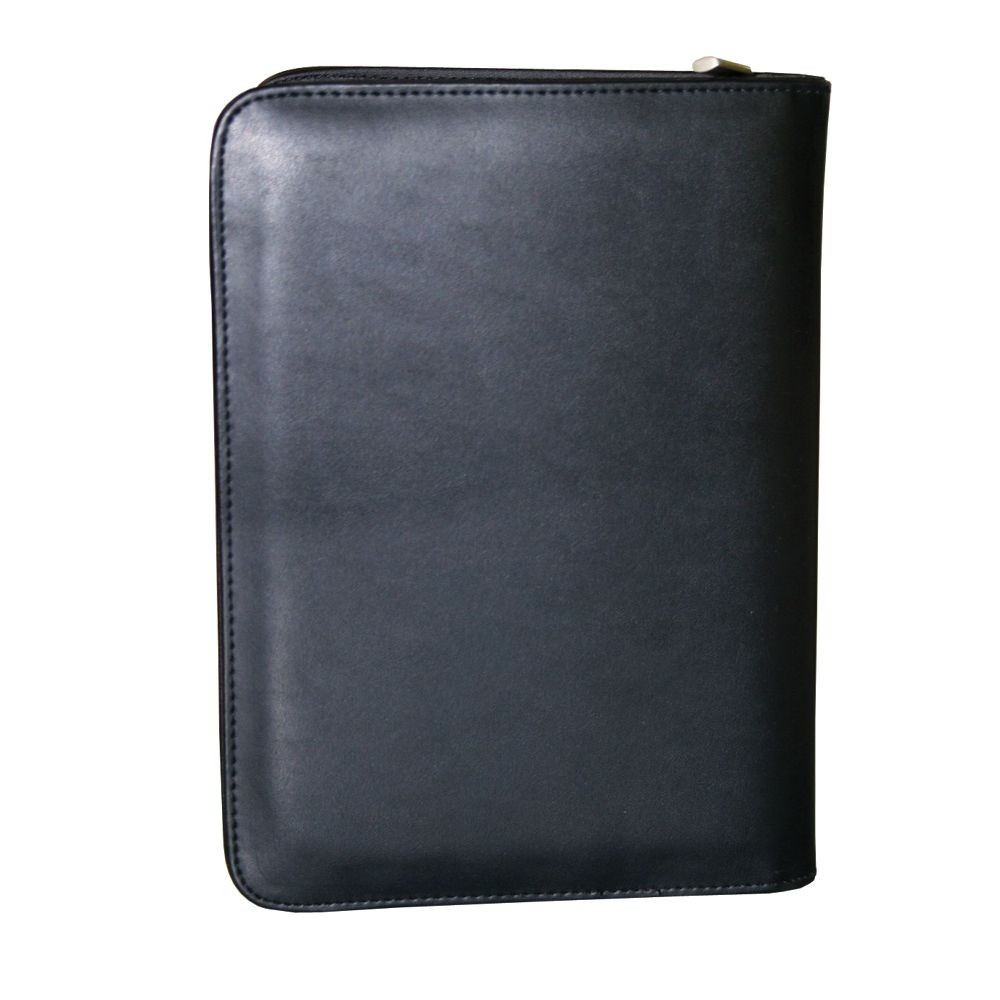 branded A5 Zippered Compendium with Metal Badge, from our range of promotional Ring Binder Compendiums