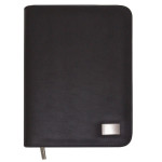 Ring Binder Compendiums  - A5 Zippered Compendium with Metal Badge