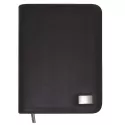 branded A5 Zippered Compendium with Metal Badge, from our range of promotional Ring Binder Compendiums