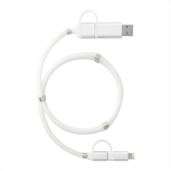 branded Whirl 5-in-1 Charging Cable with Magnetic Wrap, from our range of promotional USB Hubs & Cables