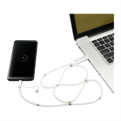 branded Whirl 5-in-1 Charging Cable with Magnetic Wrap, from our range of promotional USB Hubs & Cables