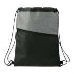 Drawstring Bags &amp; Back Sacks  - Cross Weave Zippered Drawstring Bag