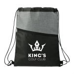Drawstring Bags &amp; Back Sacks  - Cross Weave Zippered Drawstring Bag