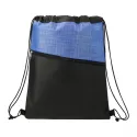 branded Cross Weave Zippered Drawstring Bag, from our range of promotional Drawstring Bags &amp; Back Sacks