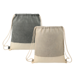 Drawstring Bags &amp; Back Sacks  - Split Recycled Cotton Drawstring Bag
