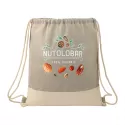 branded Split Recycled Cotton Drawstring Bag, from our range of promotional Drawstring Bags &amp; Back Sacks