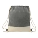 branded Split Recycled Cotton Drawstring Bag, from our range of promotional Drawstring Bags &amp; Back Sacks