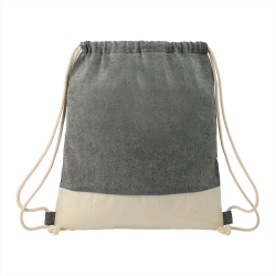 Drawstring Bags & Back Sacks - Split Recycled Cotton Drawstring Bag