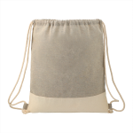 Drawstring Bags &amp; Back Sacks  - Split Recycled Cotton Drawstring Bag