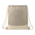 branded Split Recycled Cotton Drawstring Bag, from our range of promotional Drawstring Bags &amp; Back Sacks