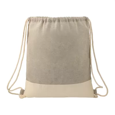branded Split Recycled Cotton Drawstring Bag, from our range of promotional Drawstring Bags & Back Sacks