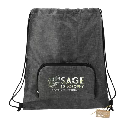 branded Ash Recycled Packable Drawstring Bag, from our range of promotional Drawstring Bags & Back Sacks
