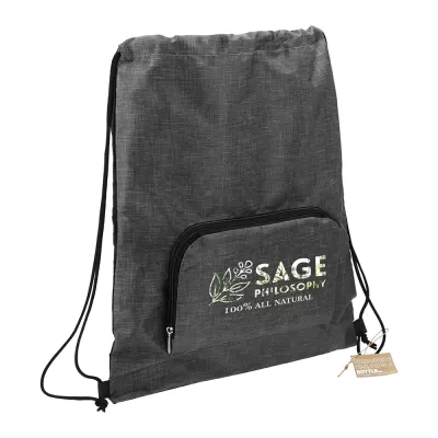 branded Ash Recycled Packable Drawstring Bag, from our range of promotional Drawstring Bags & Back Sacks