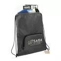 branded Ash Recycled Packable Drawstring Bag, from our range of promotional Drawstring Bags &amp; Back Sacks