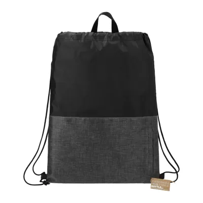 branded Ash Zippered Recycled Drawstring Bag, from our range of promotional Drawstring Bags & Back Sacks