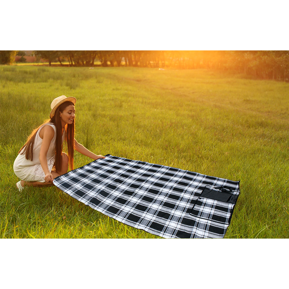 branded Large Picnic Rug with Waterproof Backing, from our range of promotional Picnic Blankets