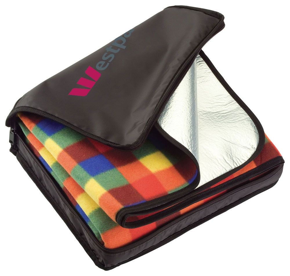 branded Picnic Rug in Carry Bag with Waterproof Backing , from our range of promotional Picnic Blankets