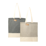 branded Split Recycled 150ml Cotton Twill Convention Tote, from our range of promotional Cotton &amp; Calico Tote Bags
