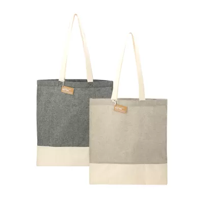 branded Split Recycled 150ml Cotton Twill Convention Tote, from our range of promotional Cotton & Calico Tote Bags