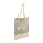 branded Split Recycled 150ml Cotton Twill Convention Tote, from our range of promotional Cotton &amp; Calico Tote Bags