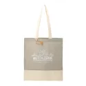 branded Split Recycled 150ml Cotton Twill Convention Tote, from our range of promotional Cotton &amp; Calico Tote Bags