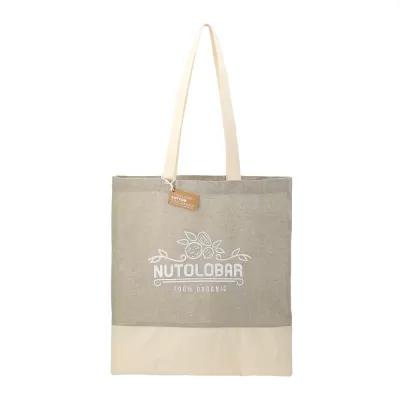 branded Split Recycled 150ml Cotton Twill Convention Tote, from our range of promotional Cotton & Calico Tote Bags