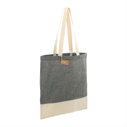 branded Split Recycled 150ml Cotton Twill Convention Tote, from our range of promotional Cotton & Calico Tote Bags