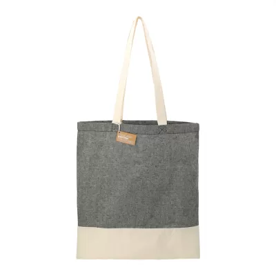 branded Split Recycled 150ml Cotton Twill Convention Tote, from our range of promotional Cotton & Calico Tote Bags