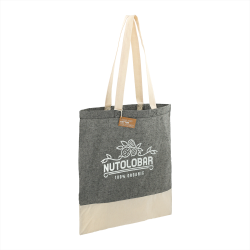branded Split Recycled 150ml Cotton Twill Convention Tote, from our range of promotional Cotton & Calico Tote Bags