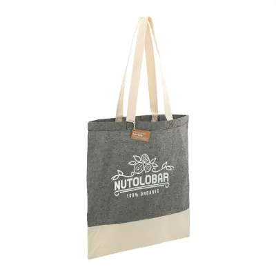 branded Split Recycled 150ml Cotton Twill Convention Tote, from our range of promotional Cotton & Calico Tote Bags