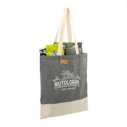 branded Split Recycled 150ml Cotton Twill Convention Tote, from our range of promotional Cotton & Calico Tote Bags