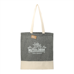 branded Split Recycled 150ml Cotton Twill Convention Tote, from our range of promotional Cotton & Calico Tote Bags