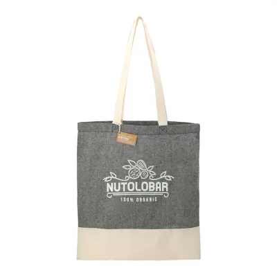 branded Split Recycled 150ml Cotton Twill Convention Tote, from our range of promotional Cotton & Calico Tote Bags