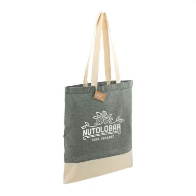 branded Split Recycled 150ml Cotton Twill Convention Tote, from our range of promotional Cotton & Calico Tote Bags