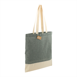 branded Split Recycled 150ml Cotton Twill Convention Tote, from our range of promotional Cotton & Calico Tote Bags