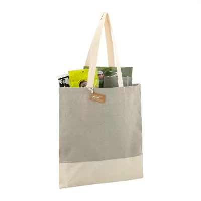 branded Split Recycled 150ml Cotton Twill Convention Tote, from our range of promotional Cotton & Calico Tote Bags