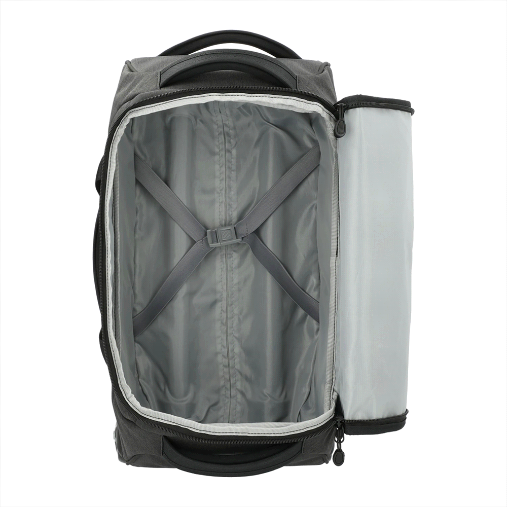 branded High Sierra Forester RPET 22inch Wheeled Duffel, from our range of promotional Travel & Trolley Bags