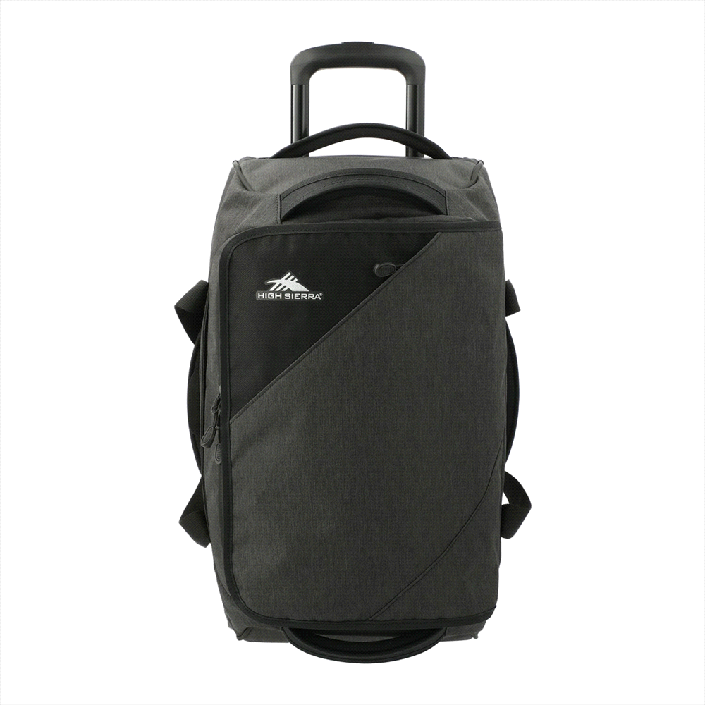 branded High Sierra Forester RPET 22inch Wheeled Duffel, from our range of promotional Travel & Trolley Bags