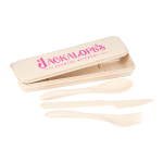 branded Bamboo Fiber Cutlery Set in Carry Case, from our range of promotional Homeware Products