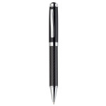 branded Black Top Carbon Fibre Ballpoint Pen, from our range of promotional Metal Promotional Pens