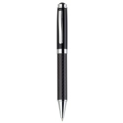branded Black Top Carbon Fibre Ballpoint Pen, from our range of promotional Metal Promotional Pens