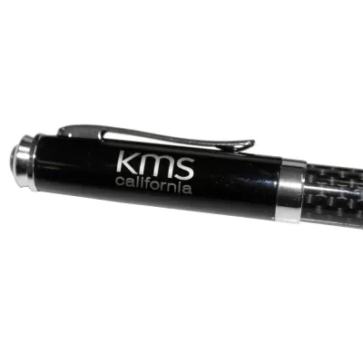 branded Black Top Carbon Fibre Ballpoint Pen, from our range of promotional Metal Promotional Pens