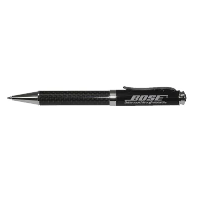 branded Black Top Carbon Fibre Ballpoint Pen, from our range of promotional Metal Promotional Pens